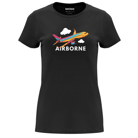 Дамска тениска - Черно - Airborne